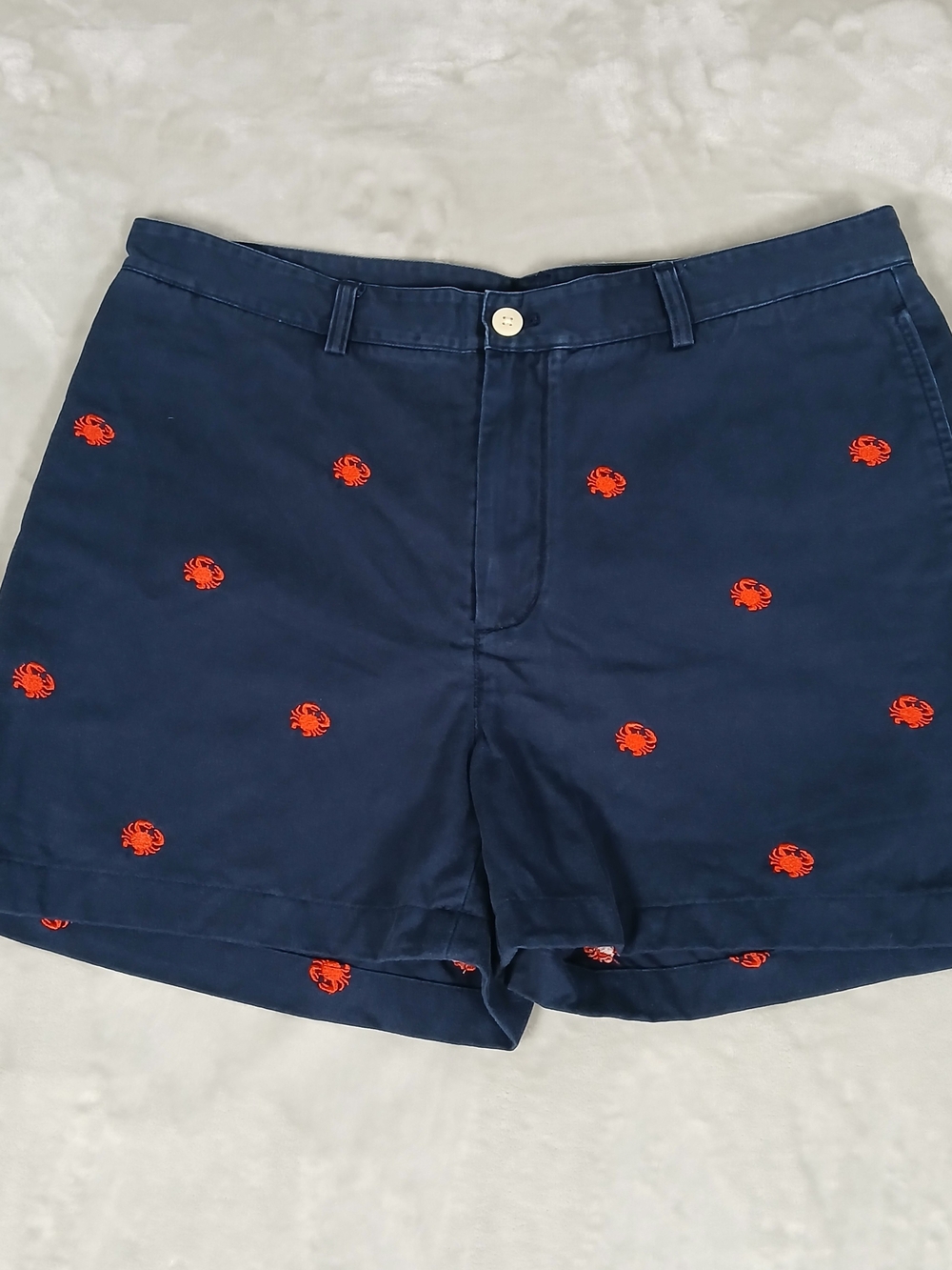 Vineyard Vines Club Shorts 36 Men's Crabs All Over Embroidered Nautical Tropical